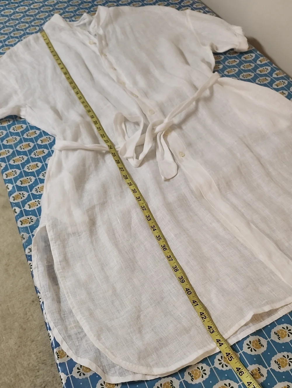 Vitamin A Drifter Cover-Up Dress Midi Beach Linen White Size Small Oversize